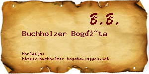 Buchholzer Bogáta névjegykártya